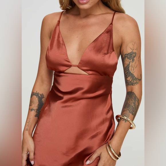 Princess Polly Alexo Mini Dress Rust - Picture 4 of 17